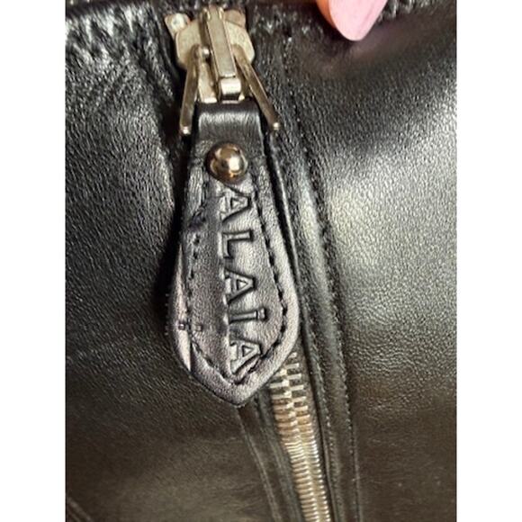 Alaïa Paris Black Leather Knee-High Zipper Boots 40.5 Italy - Picture 3 of 12